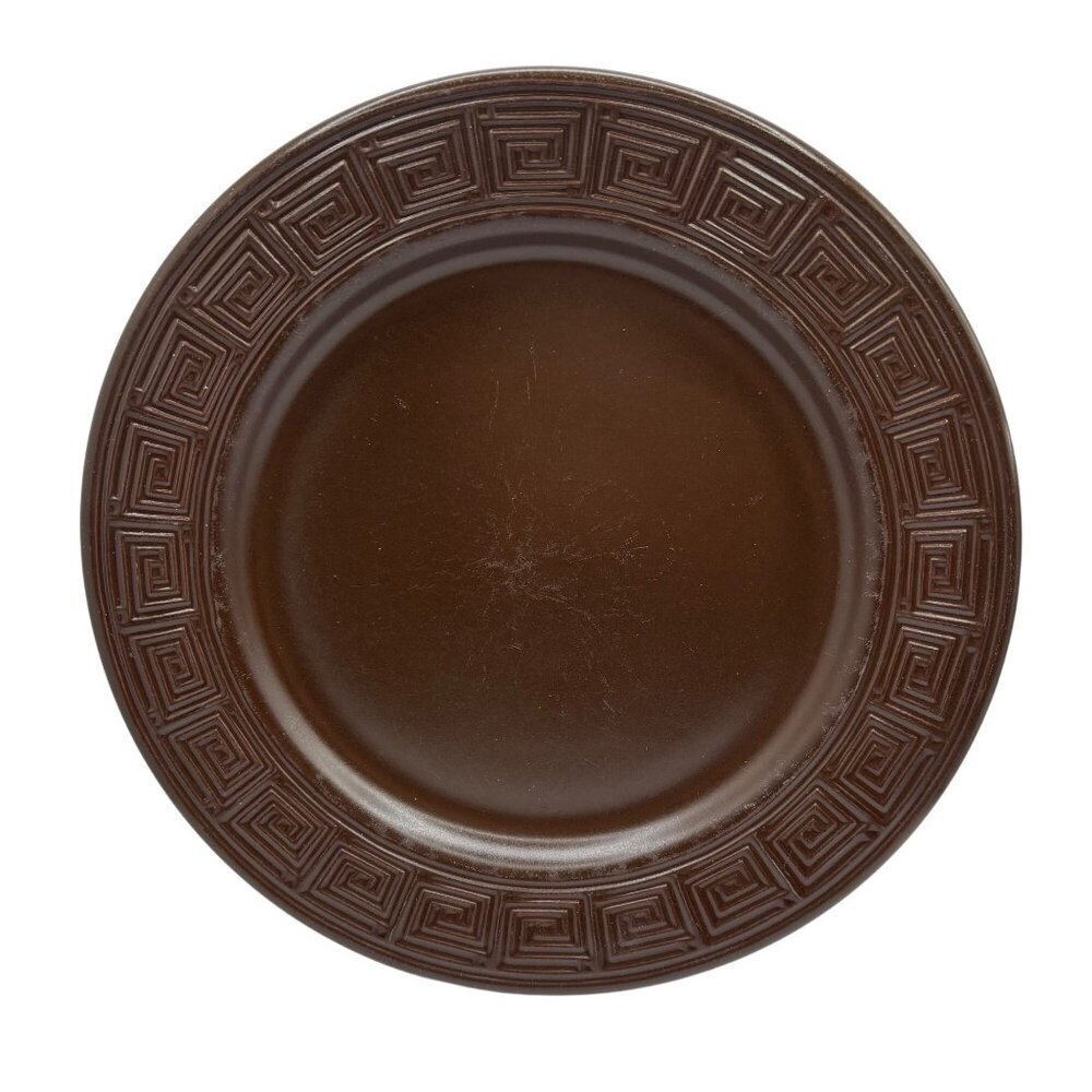HTF Frank Lloyd Wright Foundation Brown Whirling Arrow Dinner Plate HF Coors USA